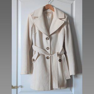 Michael Kors Ivory Pea Coat, size 2 (runs big)